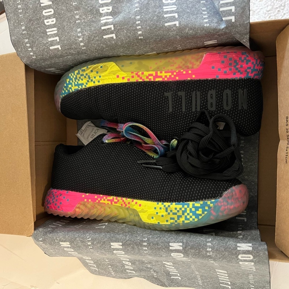 NOBULL Project Superfabric Trainer+ BLACK NEON GLITCH WOMEN'S 7.5 - Picture 11 of 11